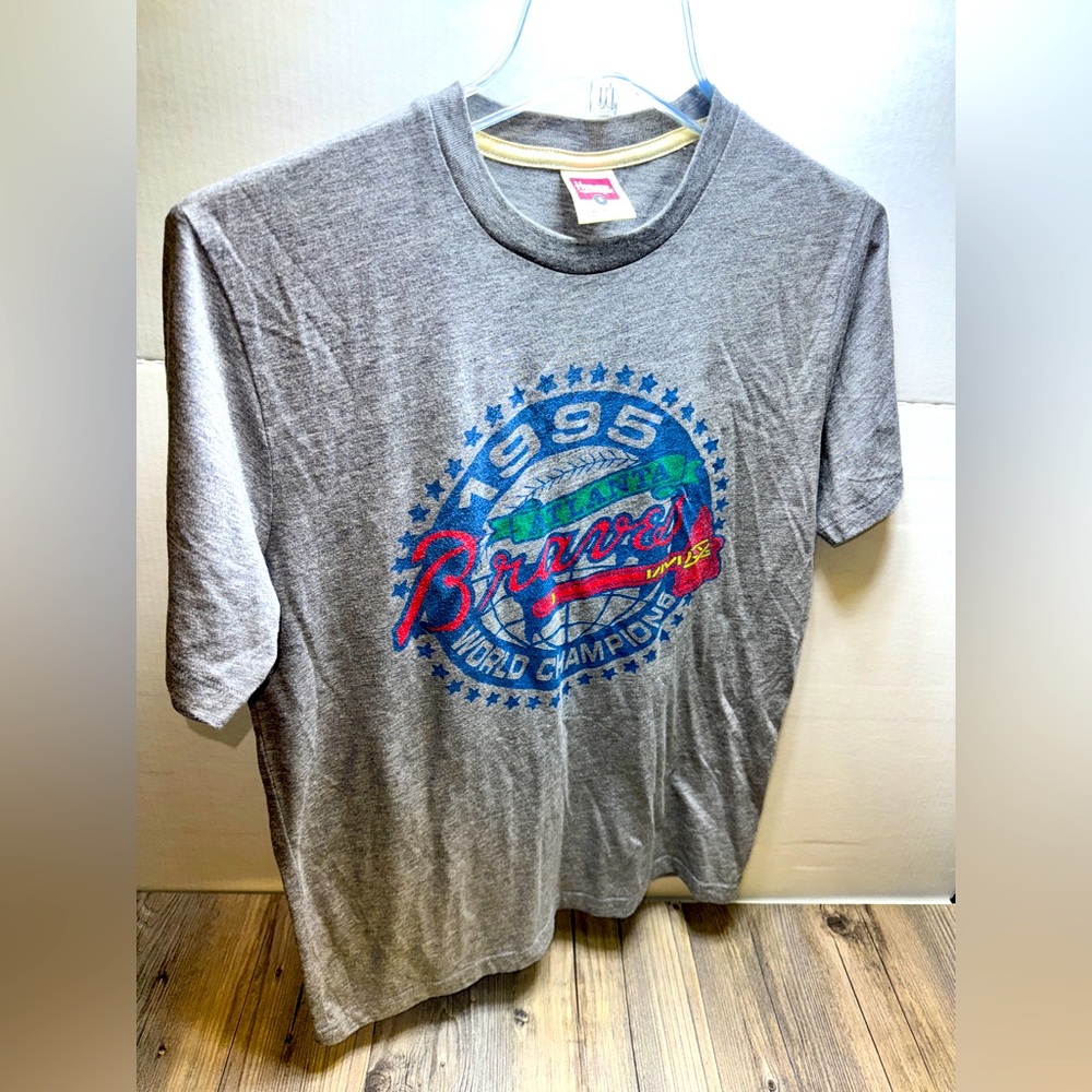 Vtg Hommage Atlanta Braves World Series Champs 1995 Single Stitch T-shirt Small